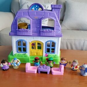 Fisher-Price Little People Playhouse - Purple, Green, and Multicolor